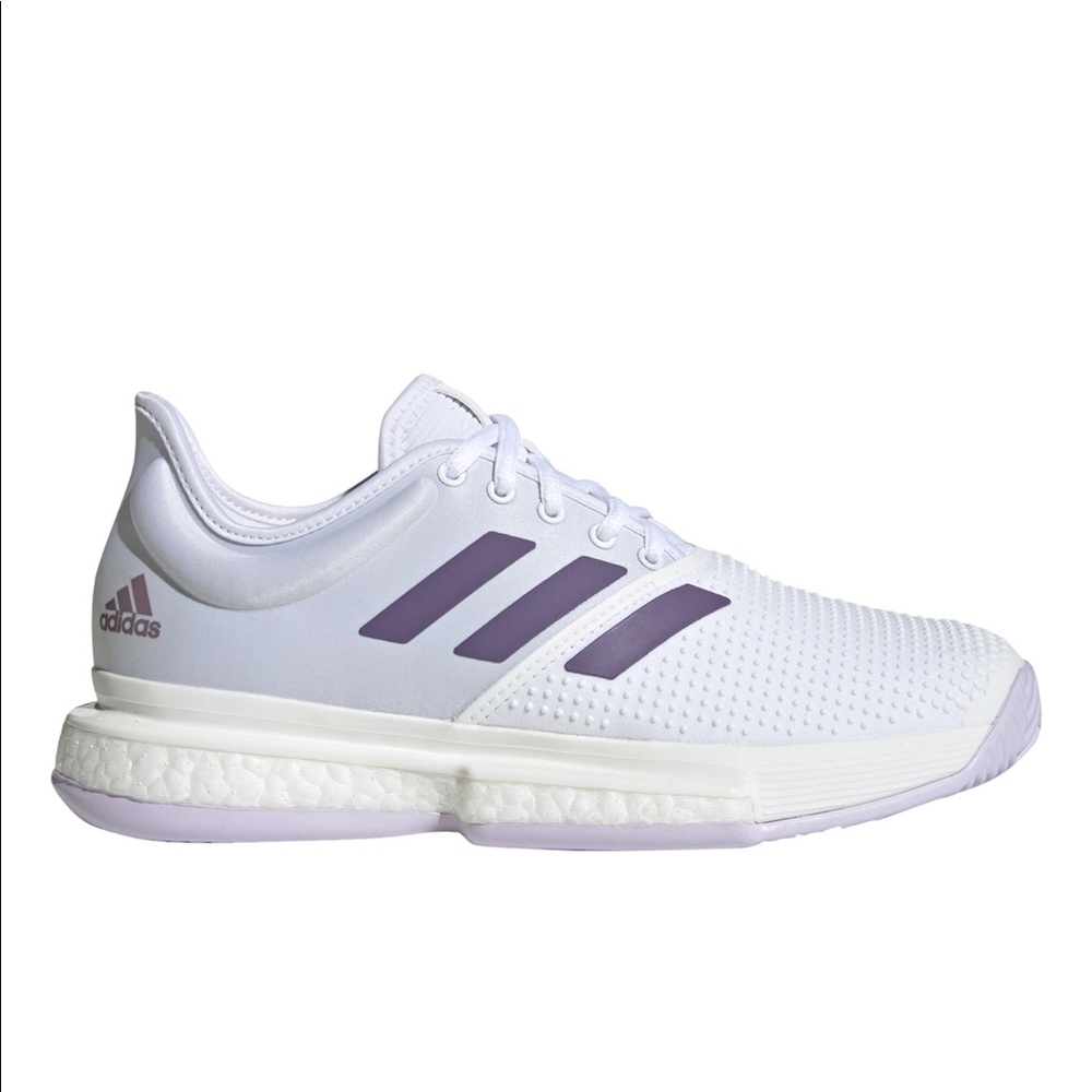 Adidas Sole Court Lilac Tennis Shoe Size 6.5 NO LACES